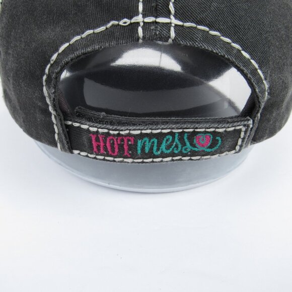 Hot Southern Mess Women's Gray Cap Distressed Baseball Hat Kbethos Vintage - Picture 7 of 11